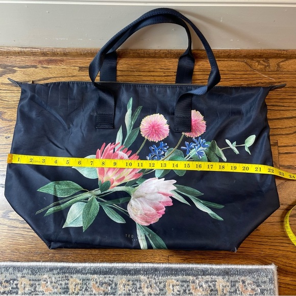 Ted Baker Navy Floral Tote Bag - Picture 5 of 7